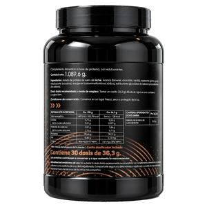 CFM Isolate sabor chocolate CollVital Pro – etiqueta con información nutricional e ingredientes