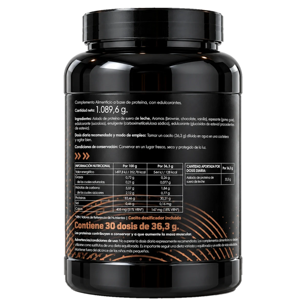 CFM Isolate sabor chocolate CollVital Pro – etiqueta con información nutricional e ingredientes