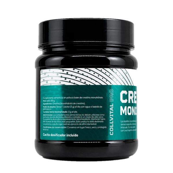 Creatina Monohidrato CollVital Pro – etiqueta con ingredientes y modo de empleo