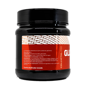 L-Glutamina Kyowa® CollVital Pro – etiqueta con ingredientes y modo de empleo