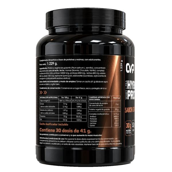 Hybrid Protein sabor chocolate CollVital Pro – etiqueta con información nutricional e ingredientes