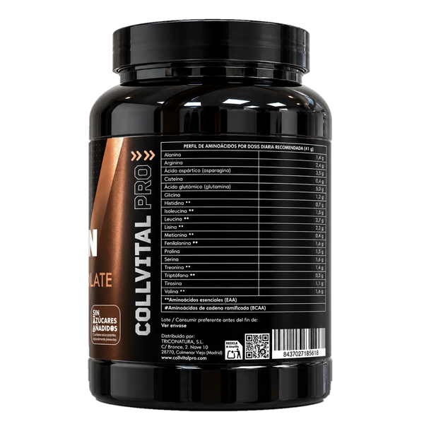 Hybrid Protein sabor chocolate CollVital Pro – perfil de aminoácidos por dosis