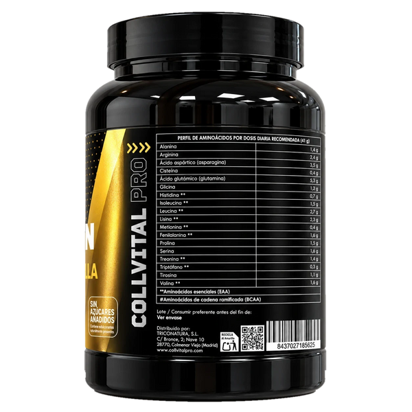 Hybrid Protein sabor vainilla CollVital Pro – perfil de aminoácidos por dosis