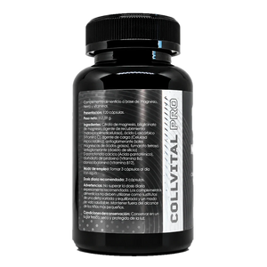 Magnesio+ CollVital Pro – etiqueta con ingredientes y modo de empleo