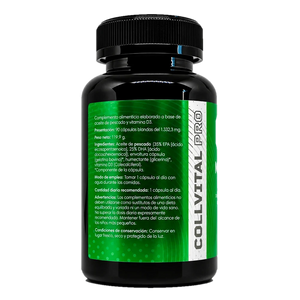 Omega-3 + Vitamina D3 CollVital Pro – etiqueta con ingredientes y modo de empleo