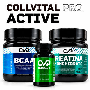 Pack Active CollVital Pro: BCAA, Creatina Monohidrato y Omega-3
