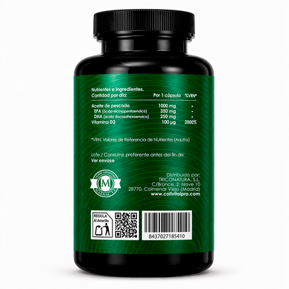 Omega 3 + Vitamina D3 | 90 Cápsulas | CollVitalPro