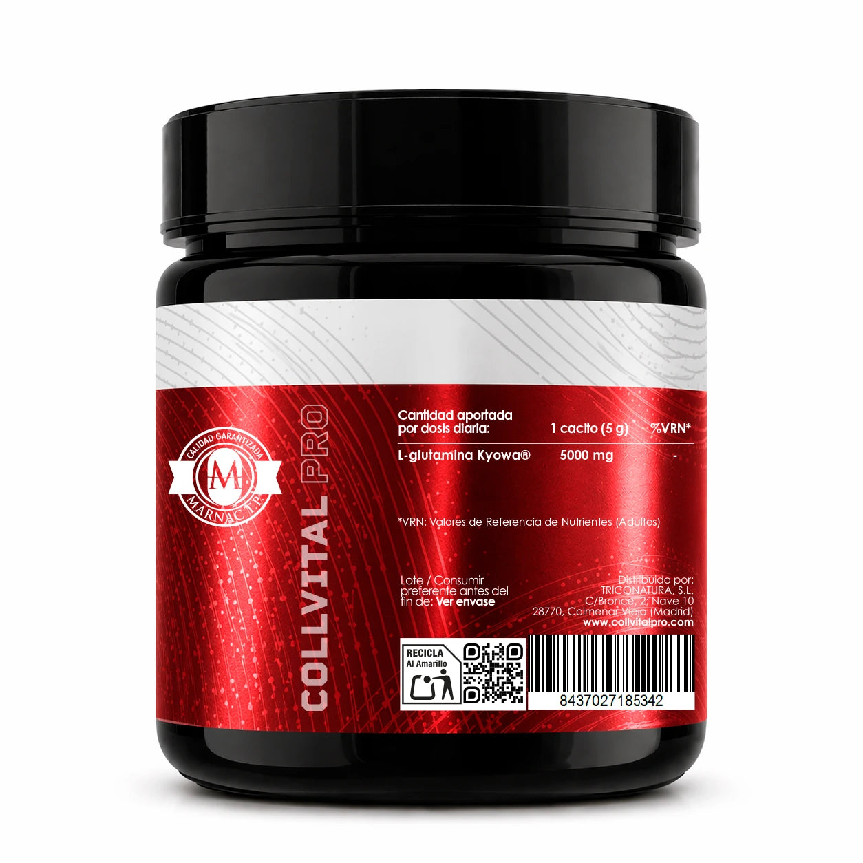 Glutamina Kyowa® 500 g | Recuperación Premium | CollVitalPro