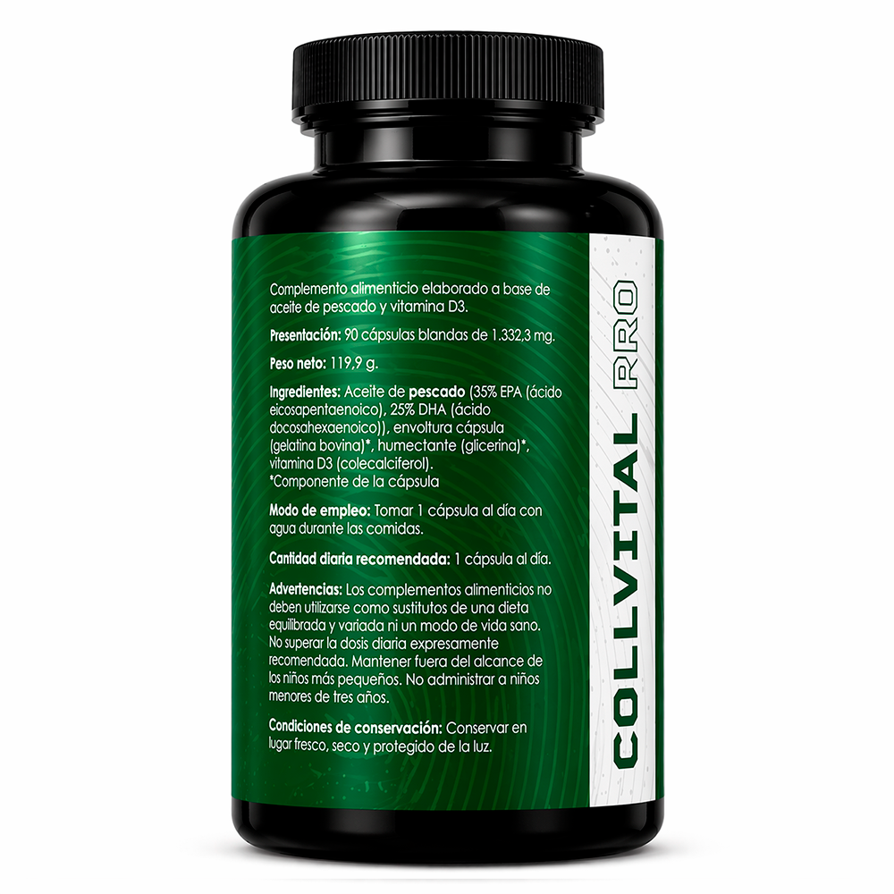 Omega 3 + Vitamina D3 | 90 Cápsulas | CollVitalPro