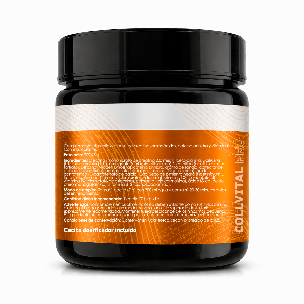 Pre Entreno CollVitalPro | Energía, Fuerza y Enfoque | 30 Servicios